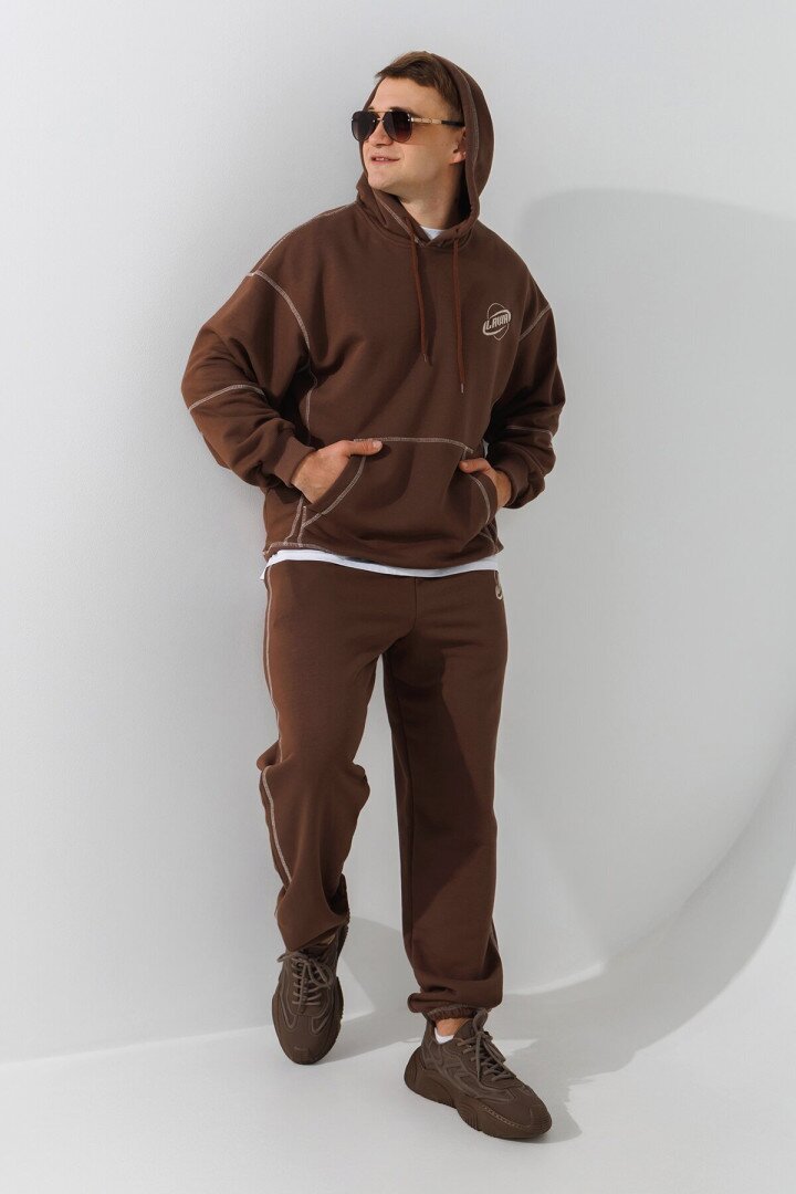 Худі з принтом чоловічий LAWA E-MB02304 2XL Мокко shop (2000991042797)  Фото №0