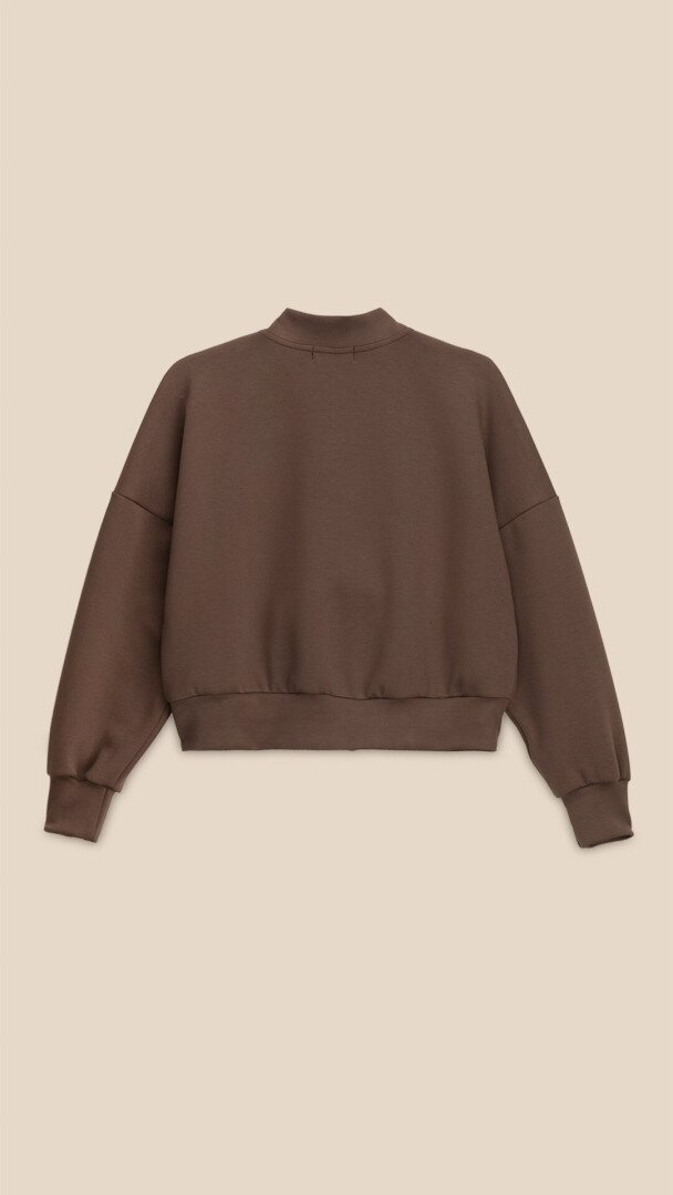 Кофта-бомбер з принтом жіноча LAWA P-WB02410 2XL Шоколадний shop (2000999540721)  Фото №2