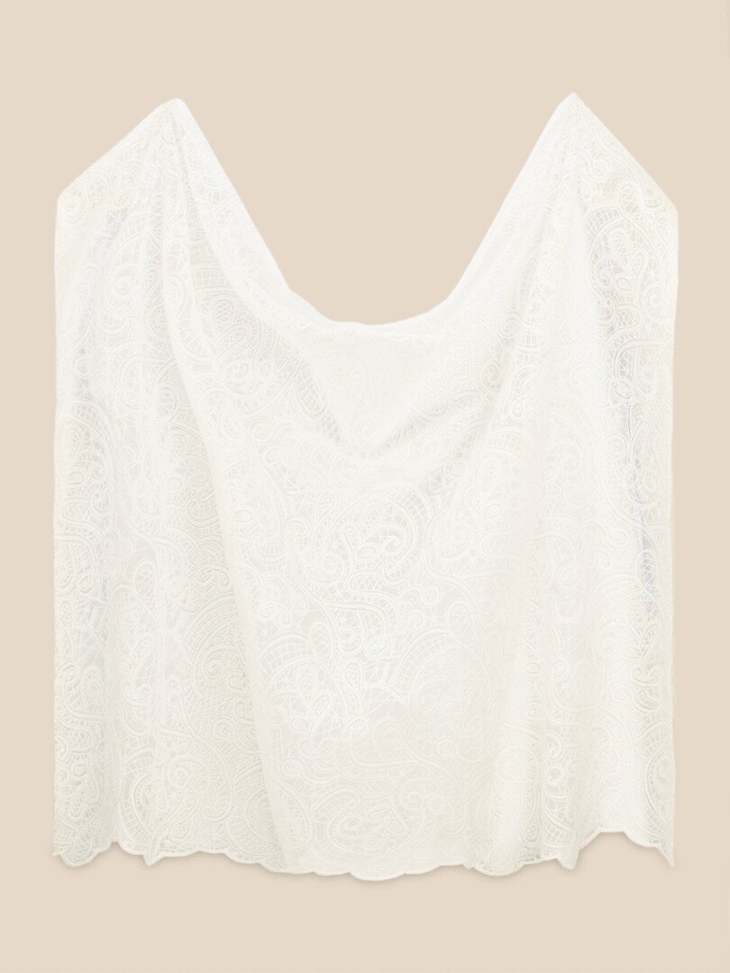 Косинка жіноча з мережива на пояс LAWA WTA02602 Молочний shop (2000999614415)