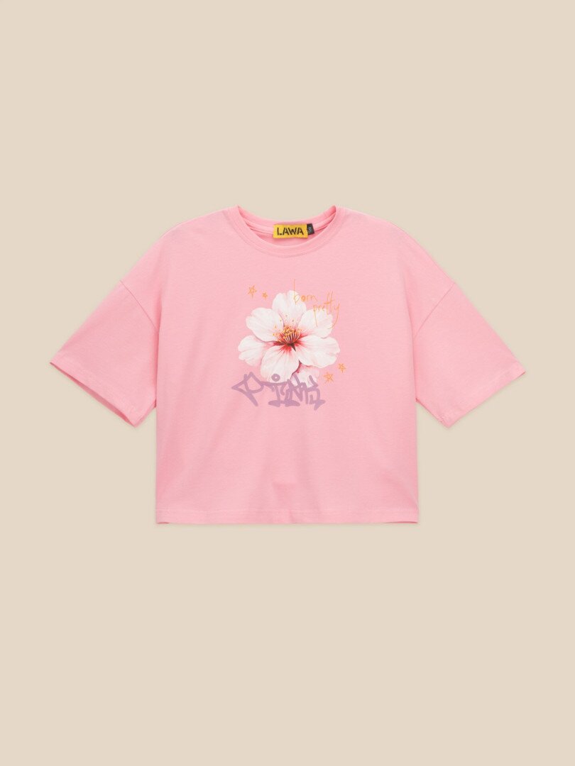 Костюм футболка+шорти для дівчиники LAWA P-GB02358 146 см Рожевий shop (2000999668982)  Фото №0
