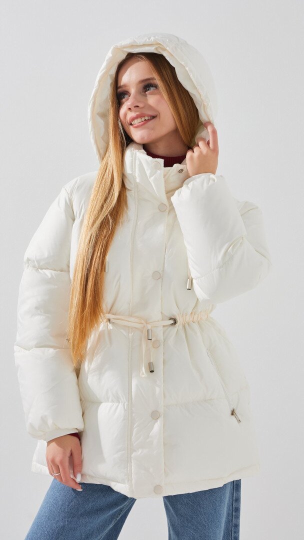 Куртка для дівчинки LAWA GBC02354 158 см Молочний shop (2888000021724)  Фото №2