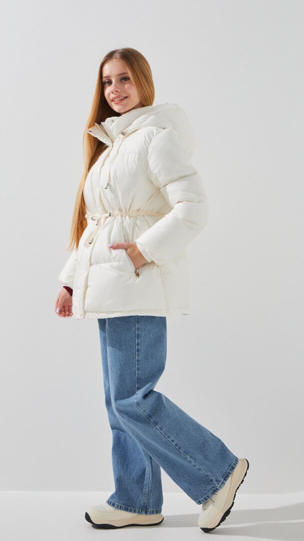 Куртка для дівчинки LAWA GBC02354 158 см Молочний shop (2888000021724)  Фото №3