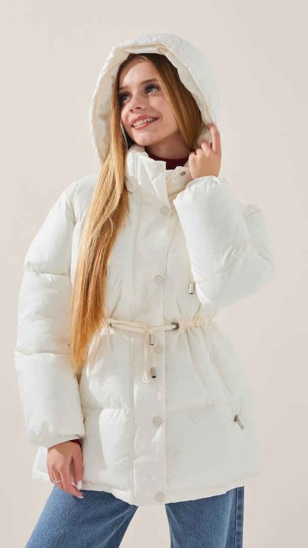 Куртка для дівчинки LAWA GBC02354 146 см Молочний shop (2888000021700)  Фото №1