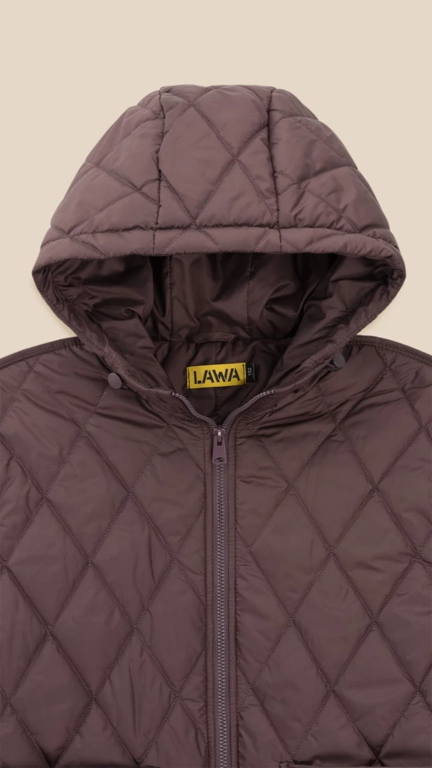 Куртка коротка для дівчинки LAWA GBC02363 146 см Коричнево-сливовий shop (2000999514289)  Фото №0