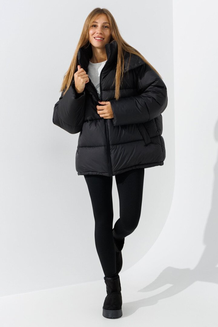 Куртка однотонна жіноча LAWA WBC02422 M/L Чорний shop (2000990806604)  Фото №3