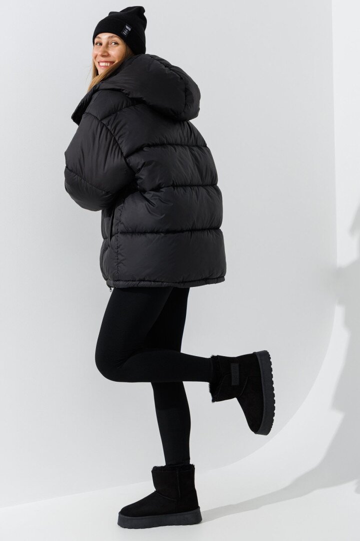 Куртка однотонна жіноча LAWA WBC02422 M/L Чорний shop (2000990806604)  Фото №4