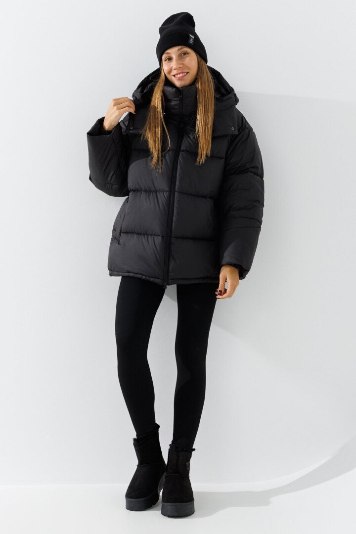 Куртка однотонна жіноча LAWA WBC02422 M/L Чорний shop (2000990806604)  Фото №2