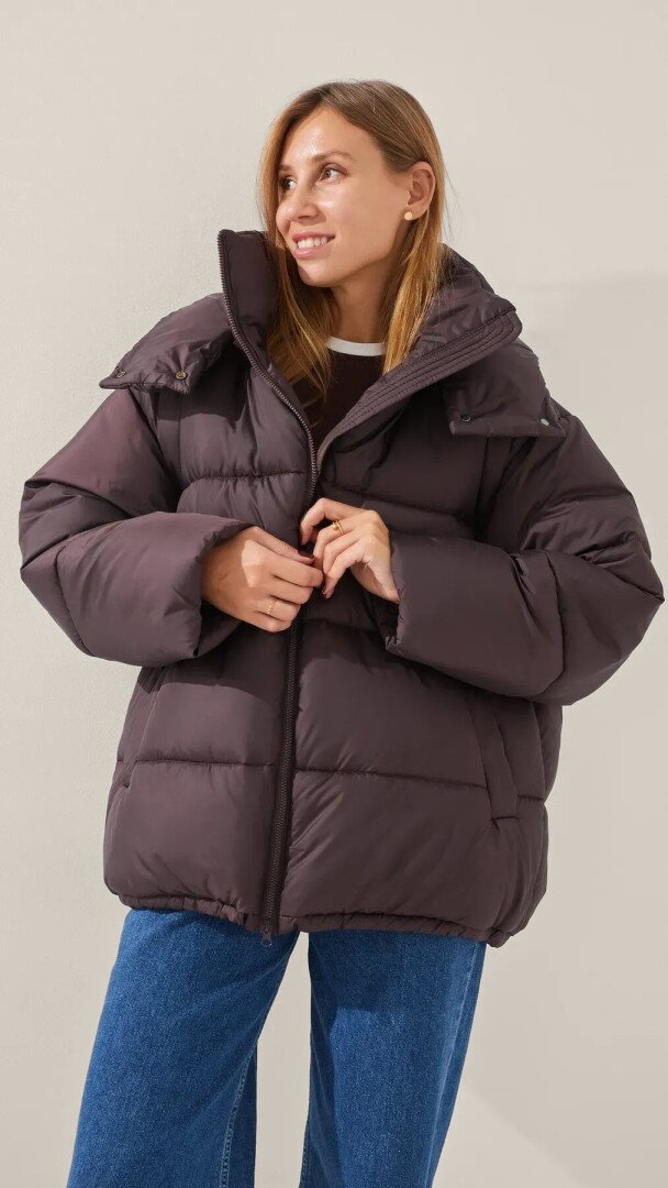Куртка однотонна жіноча LAWA WBC02422 XL/2XL Коричневий