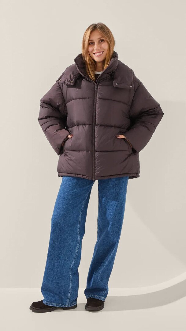 Куртка однотонна жіноча LAWA WBC02422 XL/2XL Коричневий  Фото №1