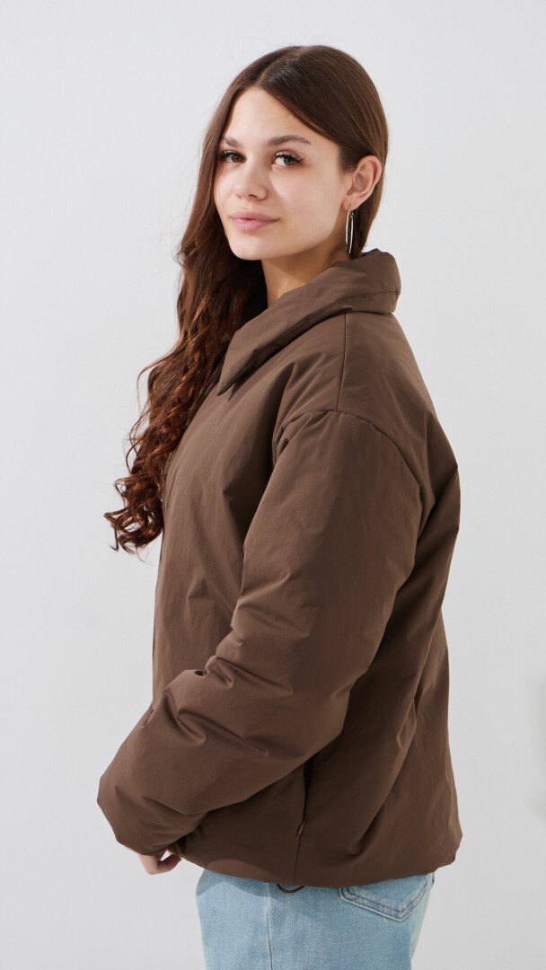Куртка однотонна жіноча LAWA WBC02477 XS Коричневий shop (2000999500510)  Фото №2