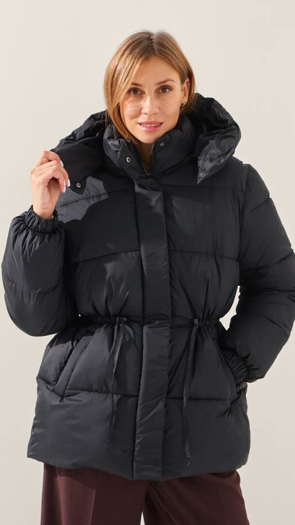 Куртка однотонна жіноча LAWA WBC02480 2XL Чорний shop (2888000016058)  Фото №2