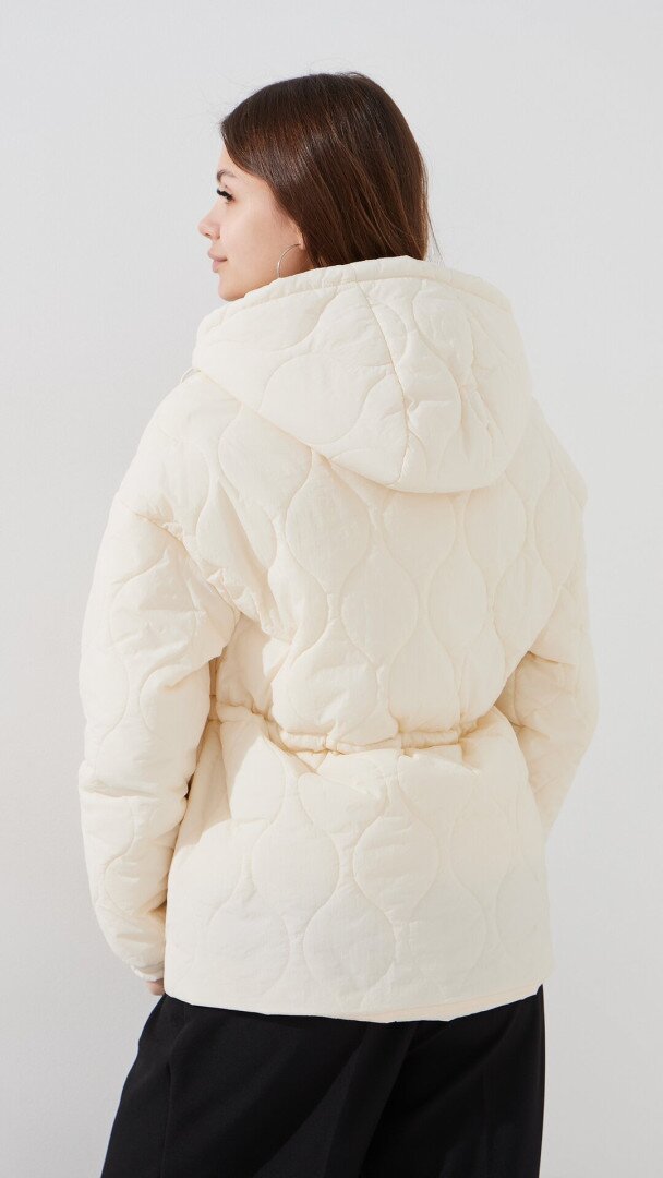 Куртка однотонна жіноча LAWA WBC02487 S Молочний shop (2000999466779)  Фото №3