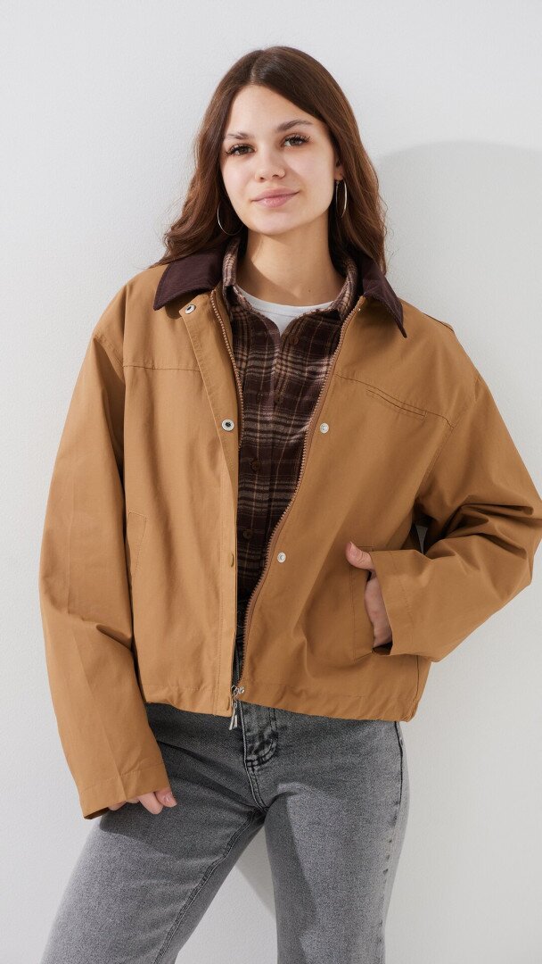 Куртка однотонна жіноча LAWA WBC02493 2XL Бежевий shop (2000999467073)