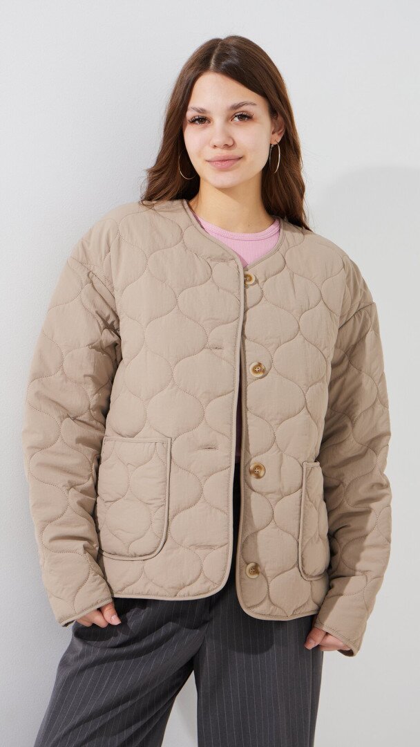 Куртка однотонна жіноча LAWA WBC02500 L Бежевий shop (2000999458620)