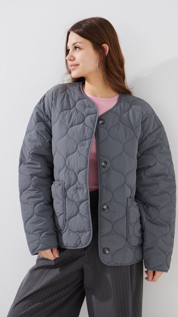 Куртка однотонна жіноча LAWA WBC02500 XL Сірий shop (2000999470776)