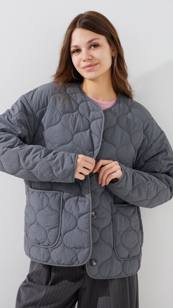 Куртка однотонна жіноча LAWA WBC02500 XS Сірий shop (2000999470721)  Фото №1