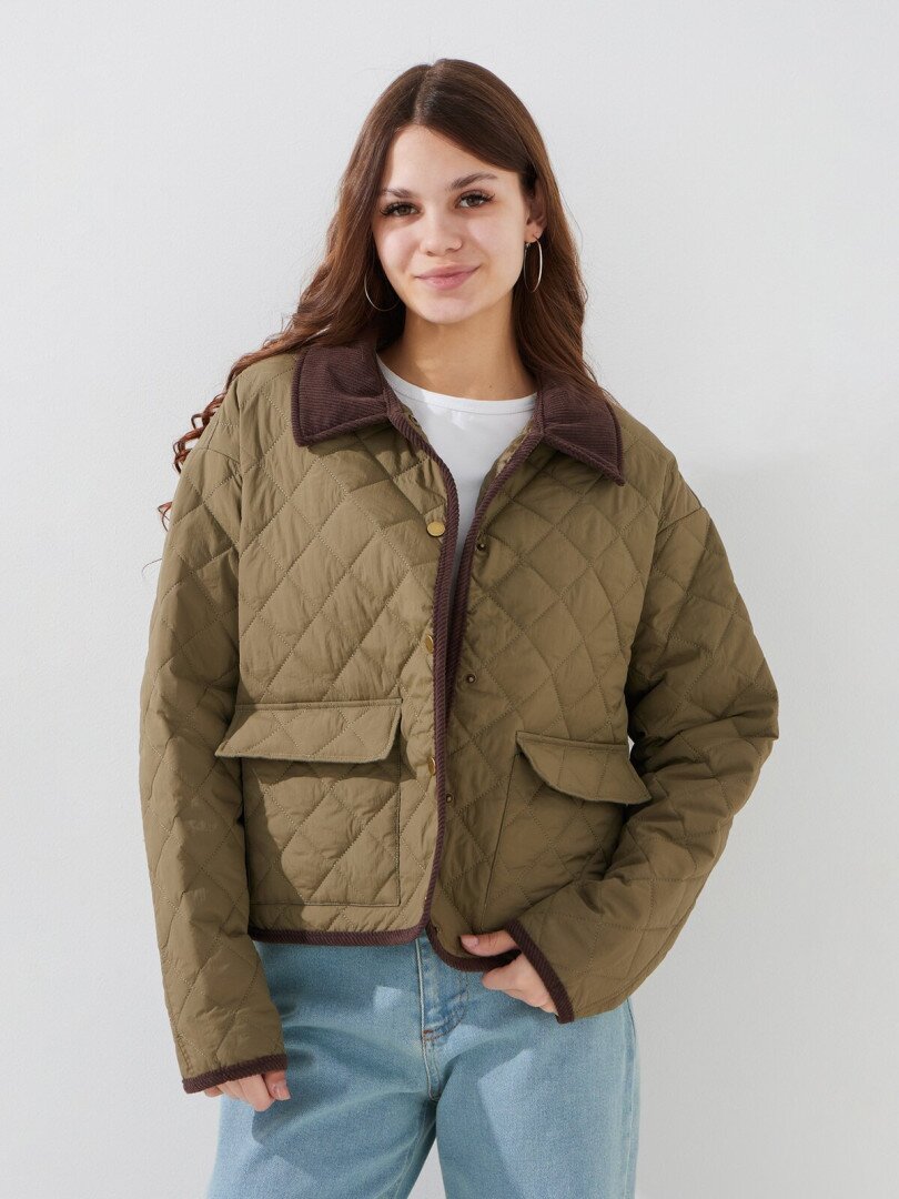 Куртка-сорочка однотонна жіноча LAWA WBC02488 2XL Хакі shop (2000999500503)