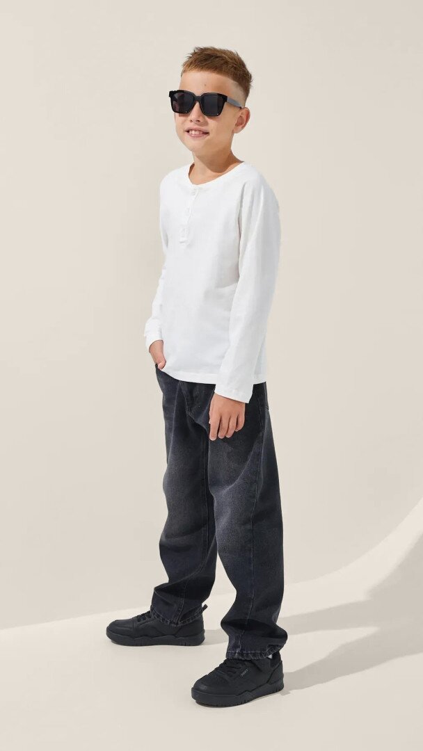 Лонгслів однотонний для хлопчика LAWA BBC02303 122 см Молочний shop (2000999197444)  Фото №2