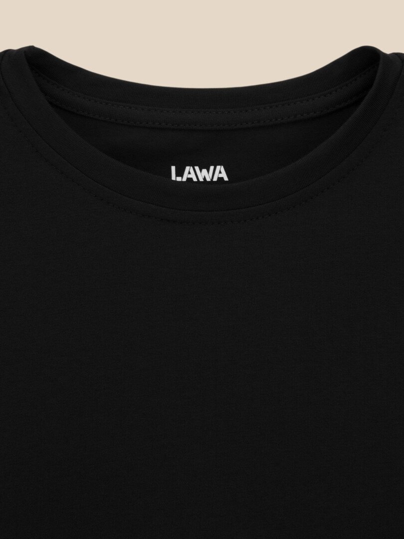 Лонгслів однотонний для хлопчика LAWA BBC02316 140 см Чорний shop (2000999667701)  Фото №0