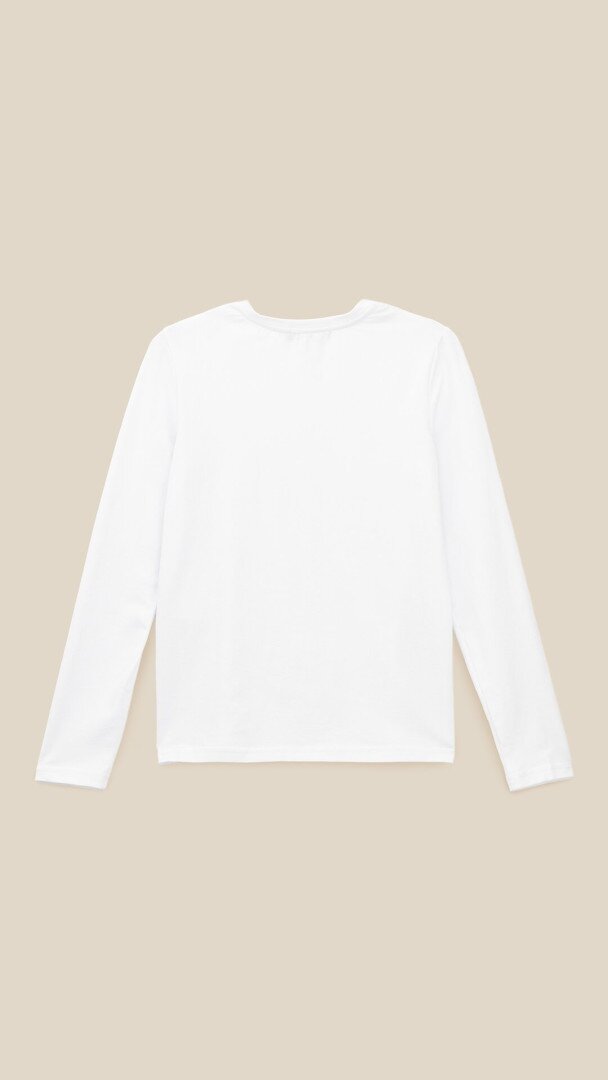 Лонгслів однотонний для хлопчика LAWA BBC02316 158 см Білий shop (2000991057241)  Фото №2