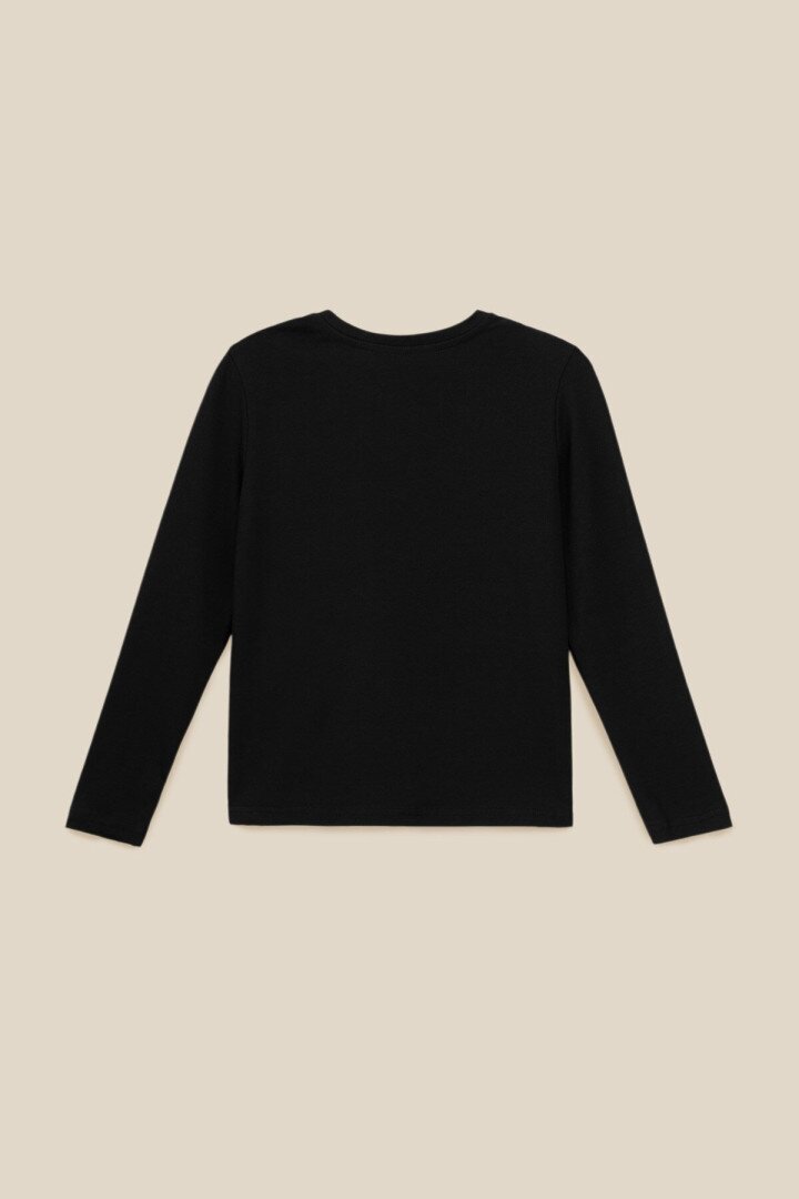 Лонгслів однотонний для хлопчика LAWA BBC02316 152 см Чорний shop (2000999157431)  Фото №2