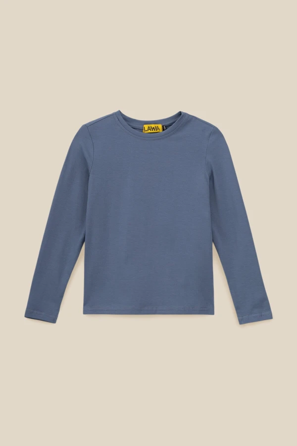 Лонгслів однотонний для хлопчика LAWA BBC02316 158 см Індіго shop (2000999152214)