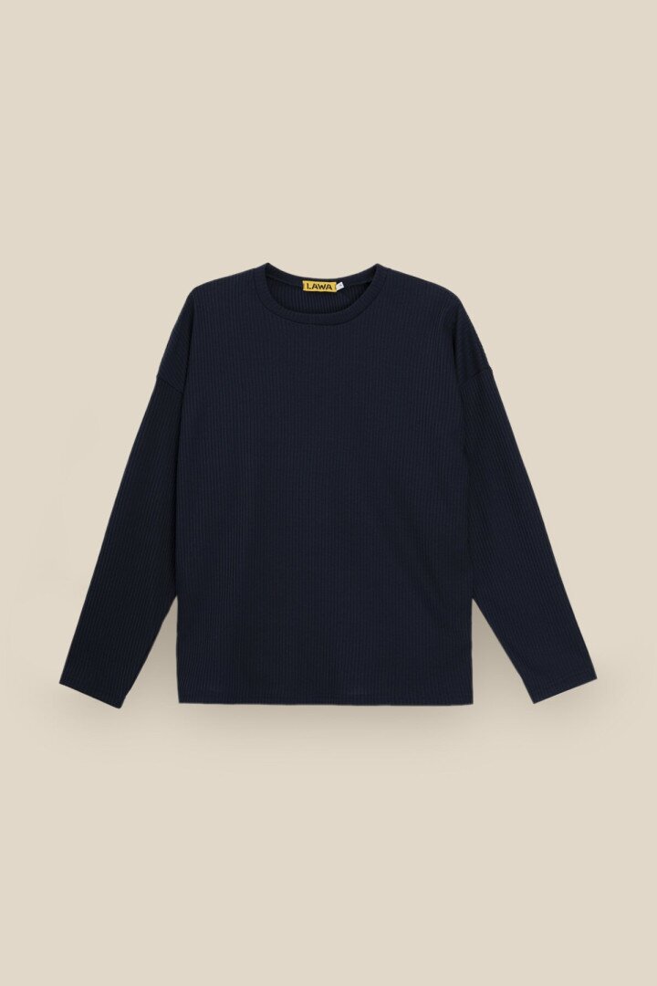 Лонгслів однотонний жіночий LAWA K-WBC02310 S Темно-синій shop (2000991038462)