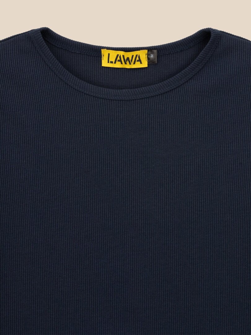 Лонгслів однотонний жіночий LAWA WBC02328 3XL Темно-синій shop (2000999576195)  Фото №0