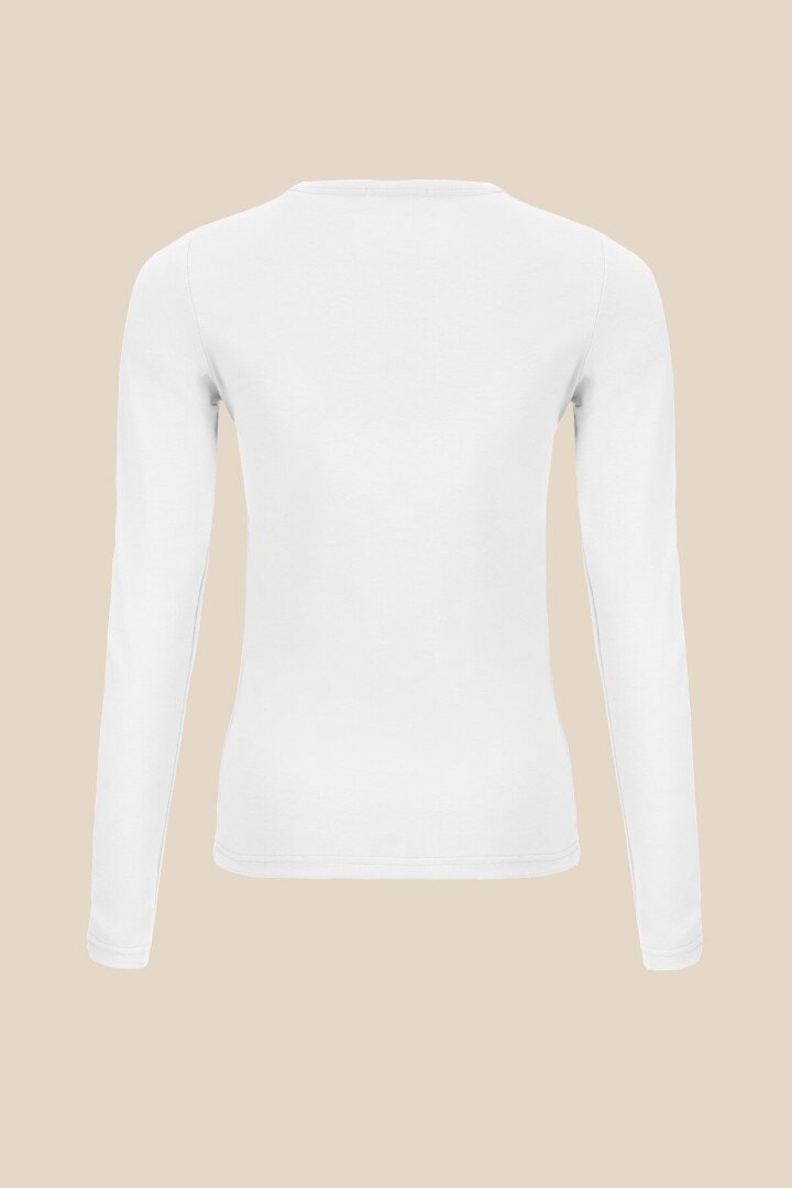 Лонгслів однотонний жіночий LAWA WBC02348 3XL Білий shop (2888000005045)  Фото №1