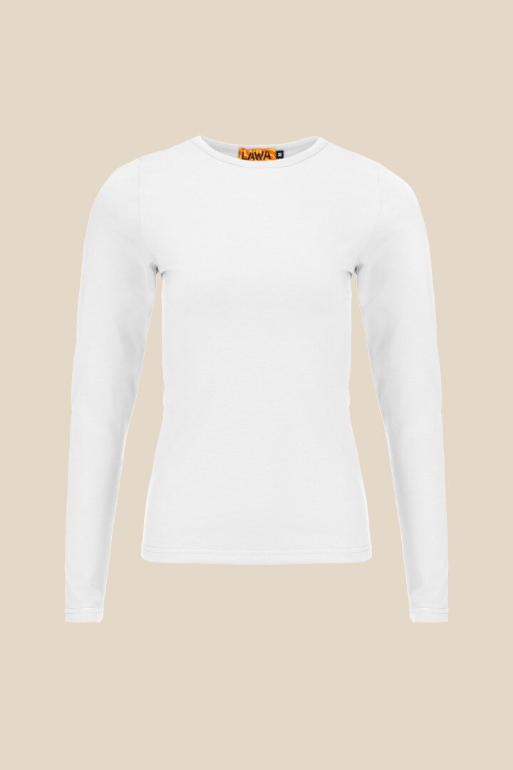 Лонгслів однотонний жіночий LAWA WBC02348 XL Білий shop (2000990404794)  Фото №4