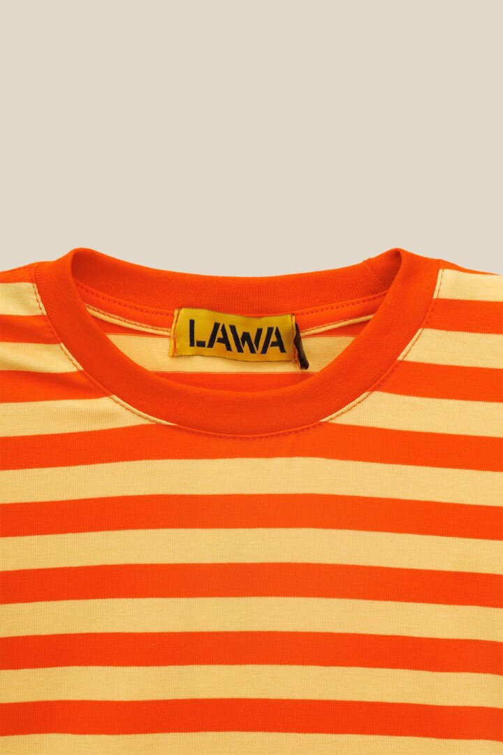 Лонгслів з візерунком для дівчинки LAWA GBC02404 122 см Біло-помаранчевий shop (2000990732767)  Фото №4