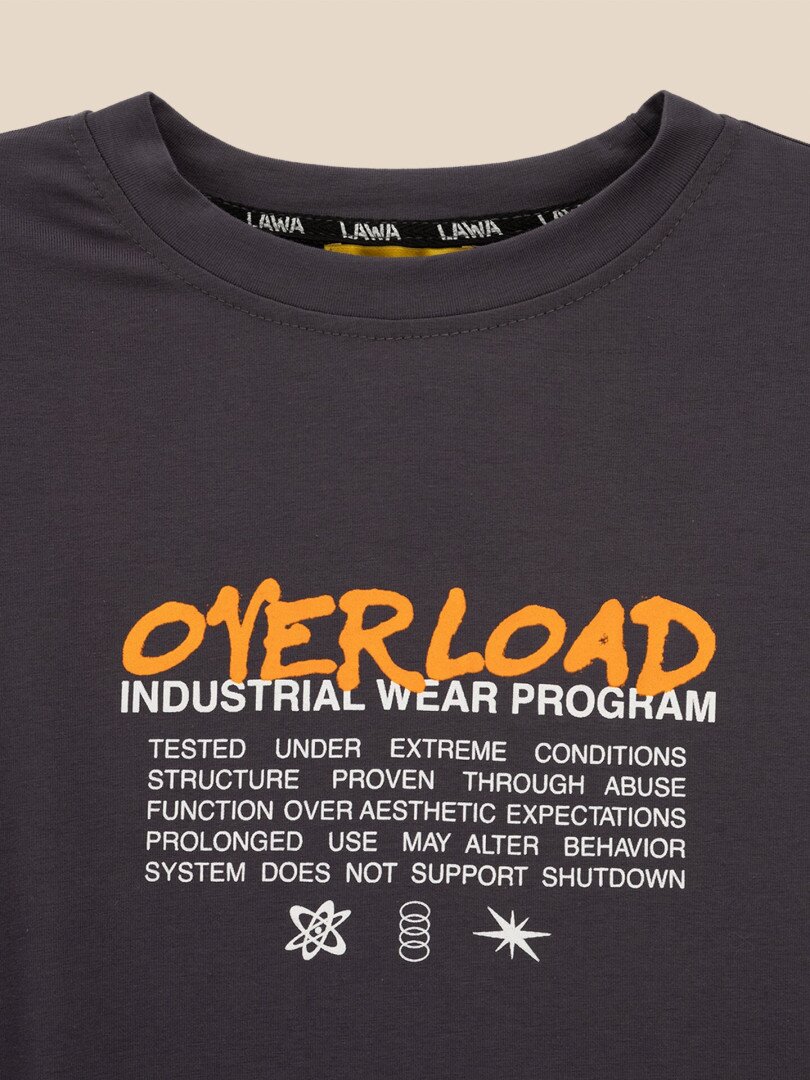 Лонгслів з принтом чоловічий LAWA P-MT02312 M Графітово-білий shop (2000999667114)  Фото №0
