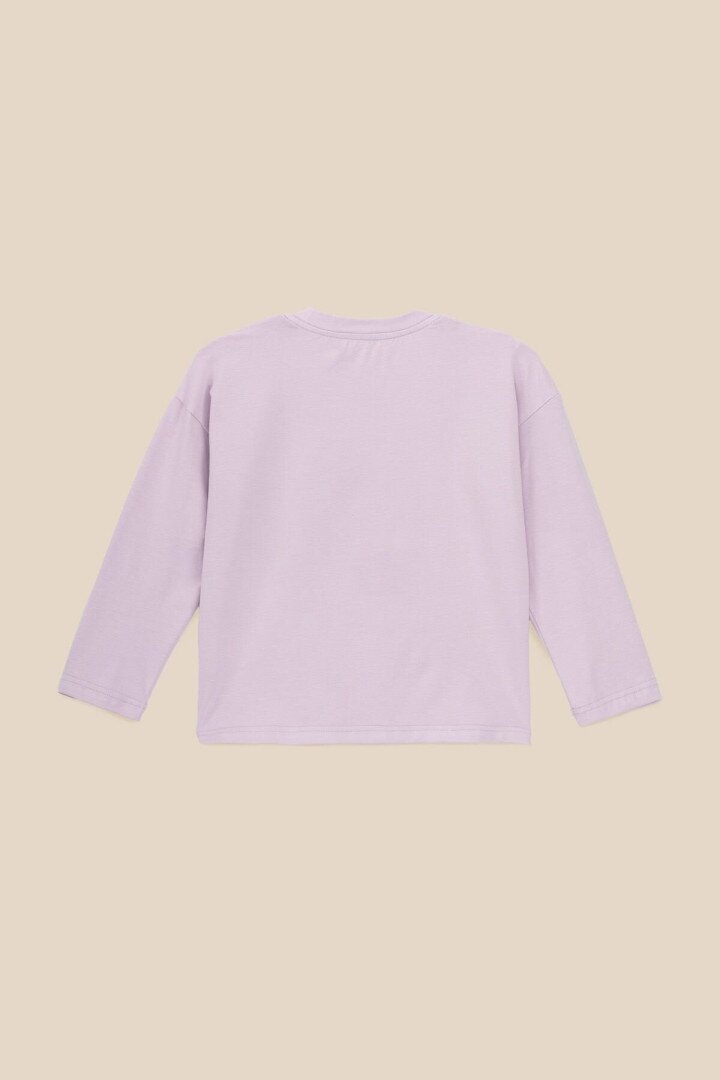Лонгслів з принтом для дівчинки LAWA P-GB02314 128 см Бузковий shop (2000991055582)  Фото №0