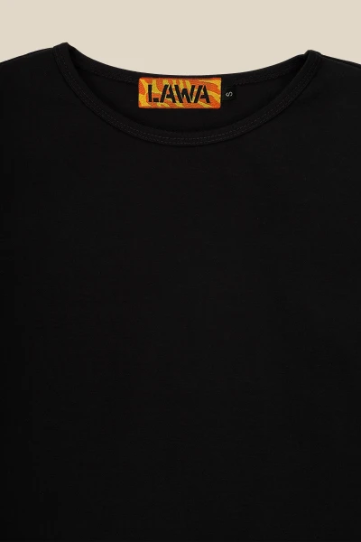 Лонгслів однотонний жіночий LAWA WBC02348 L Чорний shop (2000990202338)  Фото №0