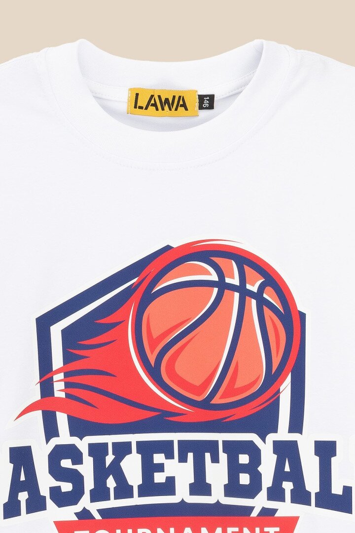 Лонгслів з принтом для хлопчика LAWA P-BB02308 128 см Білий shop (2000991042636)  Фото №4