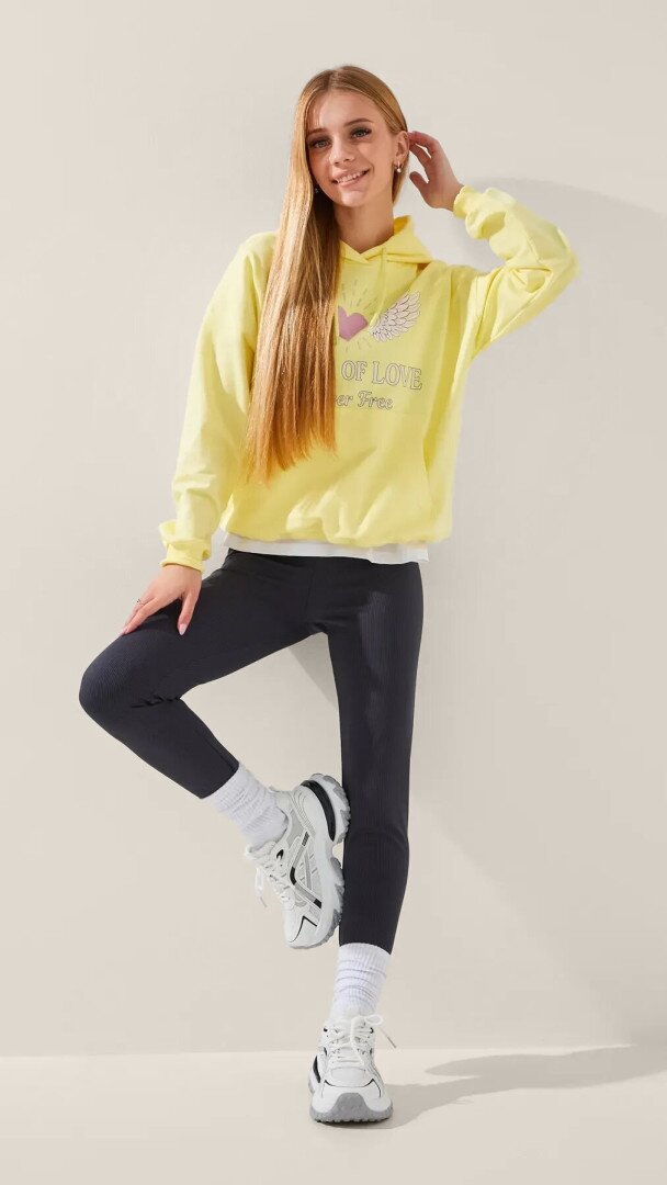 Лосини однотонні для дівчинки LAWA GBC02361 152 см Графітовий shop (2888000026316)  Фото №1