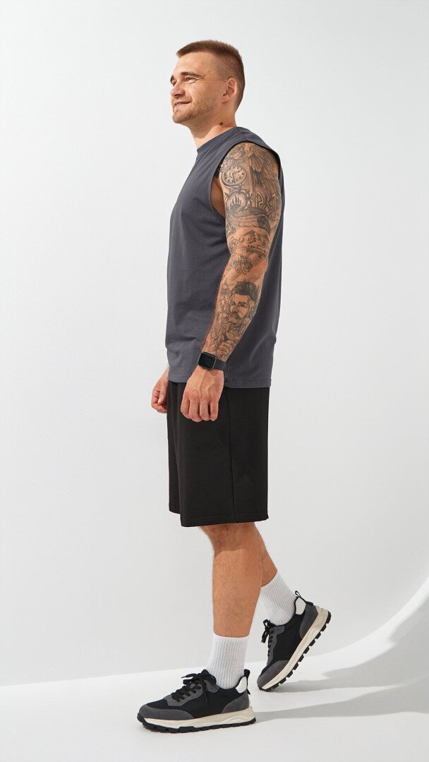 Майка однотонна чоловіча LAWA MBC02381 XL Графітовий shop (2000999233579)  Фото №2