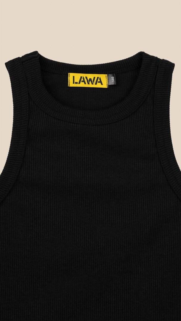 Майка однотонна для дівчинки LAWA GBC02347 140 см Чорний shop (2000999241437)  Фото №0