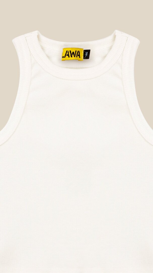 Майка однотонна для дівчинки LAWA GBC02347 158 см Молочний shop (2000999243257)  Фото №0