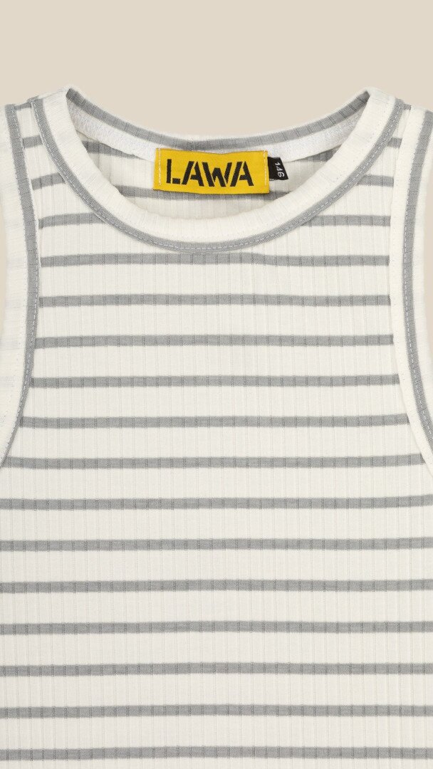 Майка з візерунком для дівчинки LAWA GBC02405 134 см Графітово-молочний shop (2000999211720)  Фото №0