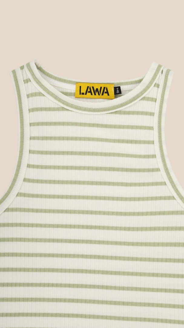 Майка з візерунком для дівчинки LAWA GBC02405 146 см Оливково-молочний shop (2000999206856)  Фото №0