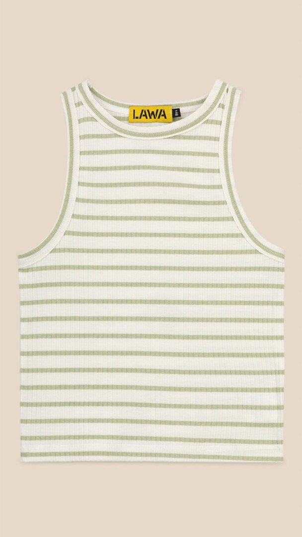 Майка з візерунком для дівчинки LAWA GBC02405 140 см Оливково-молочний shop (2000999206832)