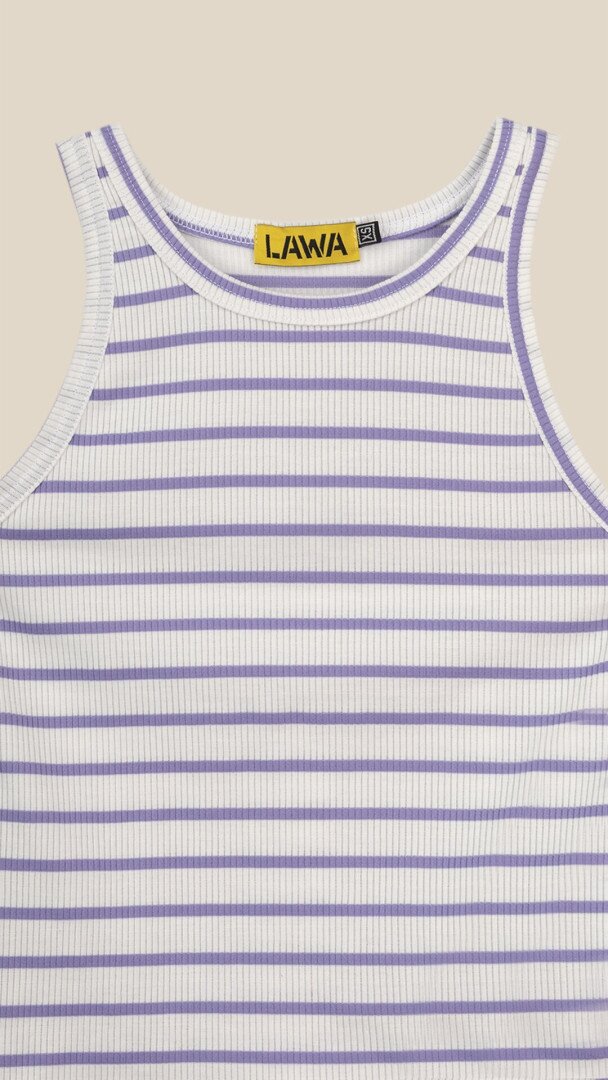 Майка з візерунком жіноча LAWA WBC02470 XS Біло-бузковий shop (2000999212796)  Фото №1