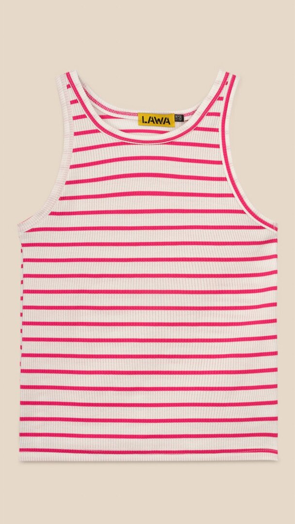 Майка з візерунком жіноча LAWA WBC02470 XS Біло-рожевий shop (2000999215216)