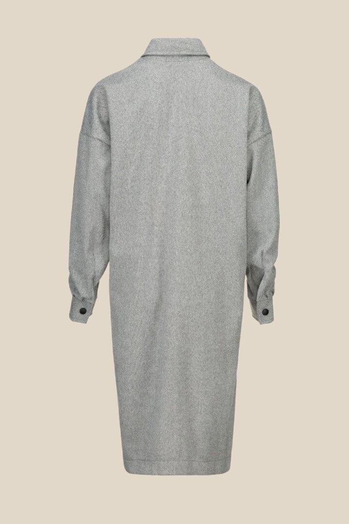 Пальто з візерунком жіноче LAWA WBC02428 XL Сірий shop (2000991020795)  Фото №4