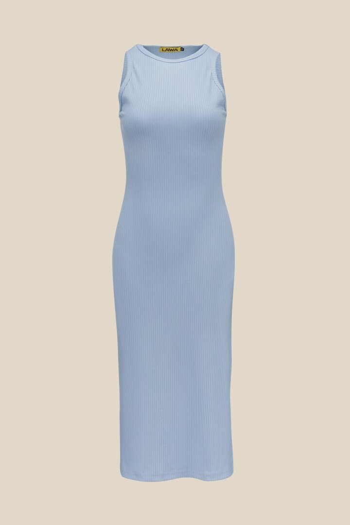 Сукня однотонна жіноча LAWA WBC02385 XL Блакитний shop (2000990693921)  Фото №3