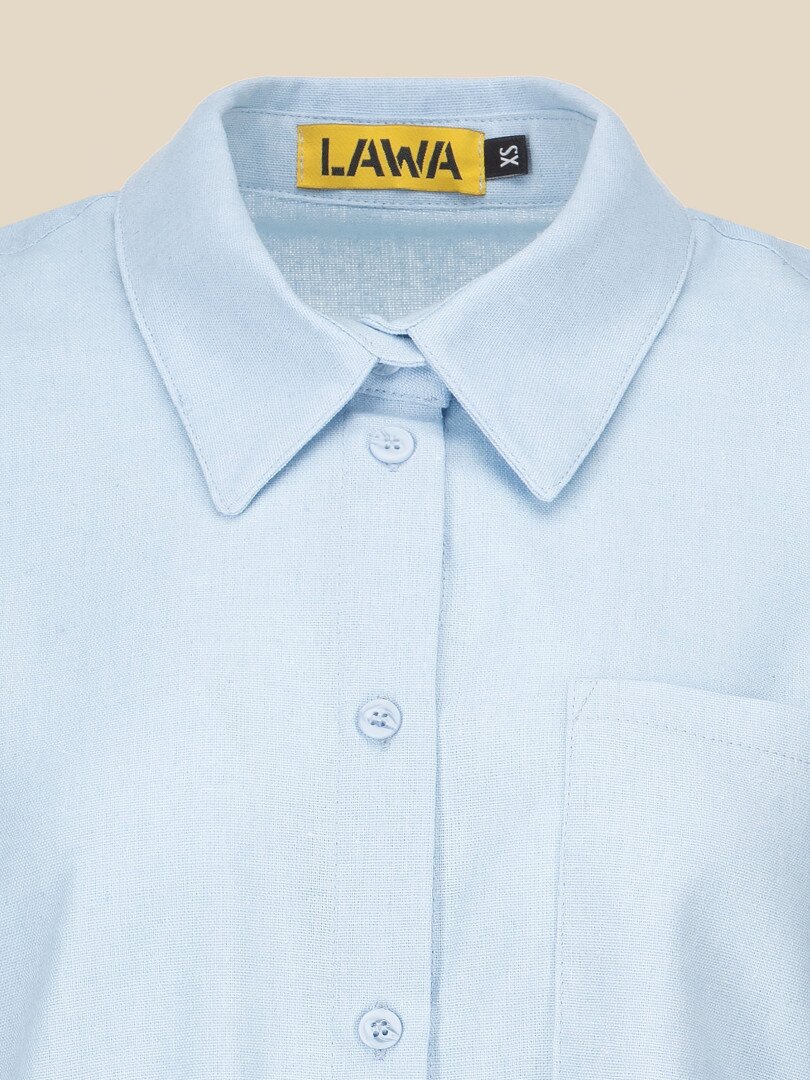 Сорочка однотонна жіноча LAWA K-WTC02392 XL Блакитний shop (2000990641861)  Фото №5