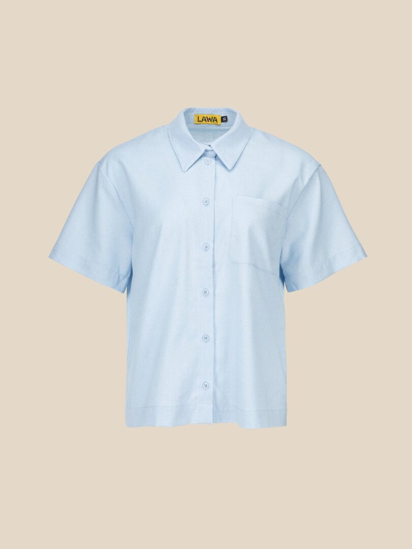 Сорочка однотонна жіноча LAWA K-WTC02392 XL Блакитний shop (2000990641861)  Фото №4