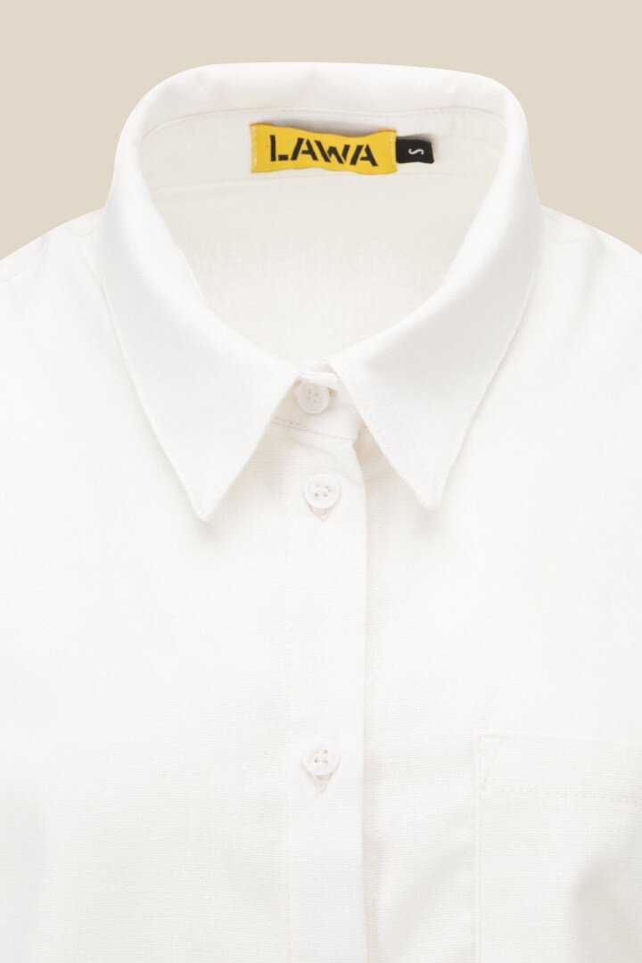 Сорочка однотонна жіноча LAWA K-WTC02392 XL Молочний shop (2000990648853)  Фото №5