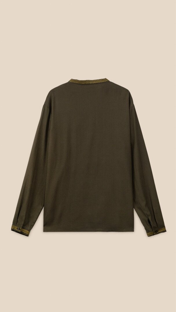 Сорочка вишиванка чоловіча LAWA E-MB02301 2XL Хакі shop (2888000010919)  Фото №2
